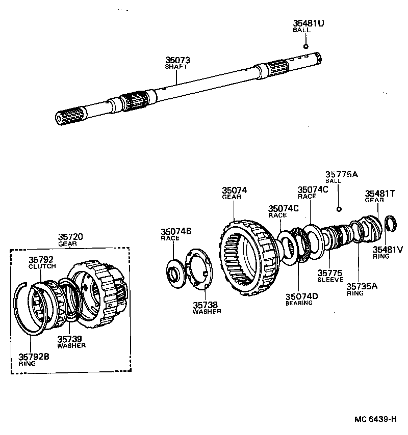  TERCEL |  PLANETARY GEAR REVERSE PISTON COUNTER GEAR ATM