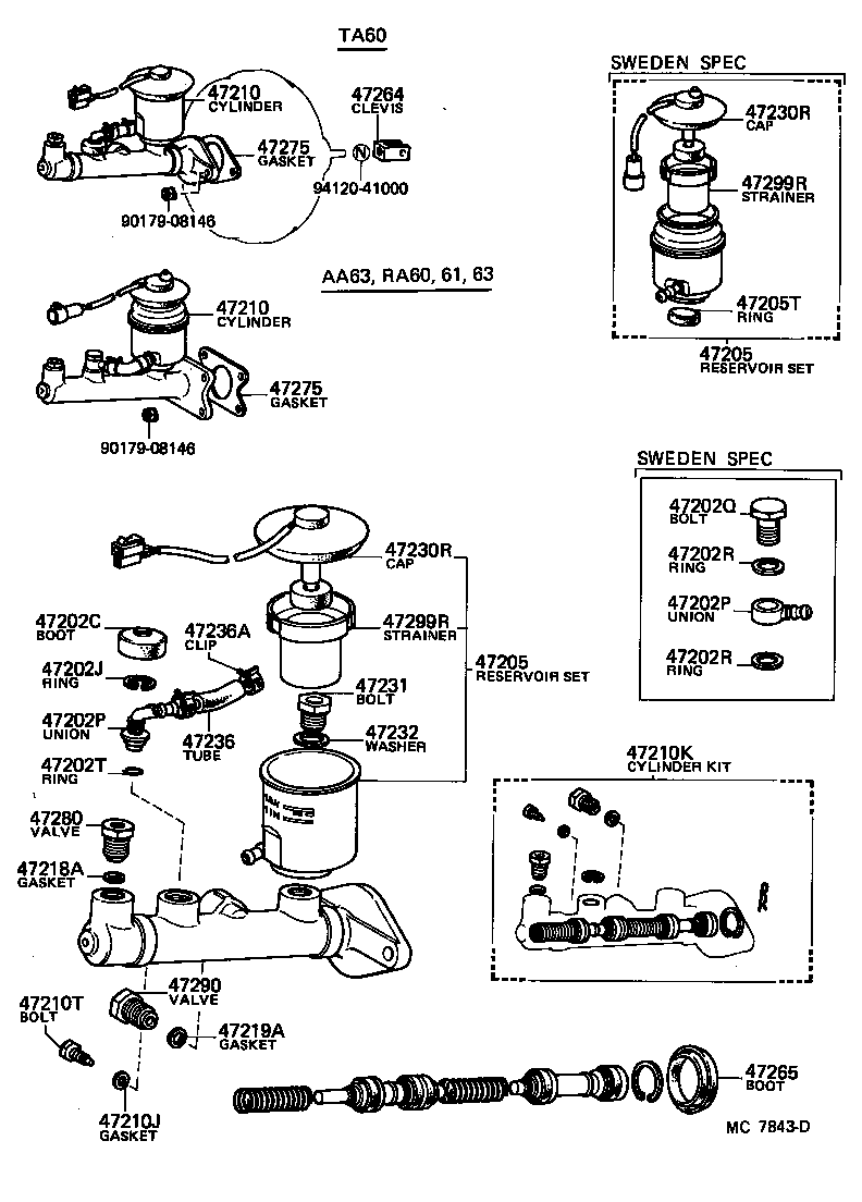  CELICA |  BRAKE MASTER CYLINDER