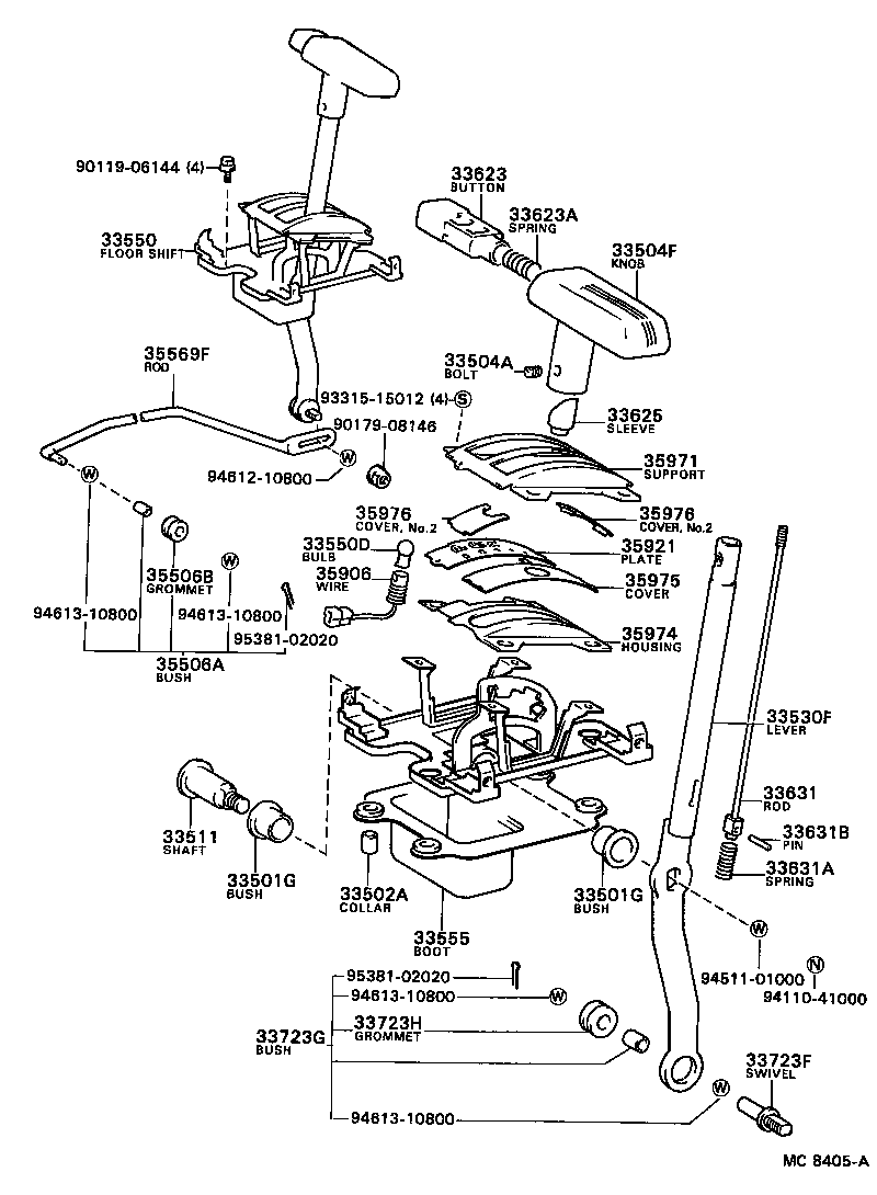  TERCEL |  SHIFT LEVER RETAINER