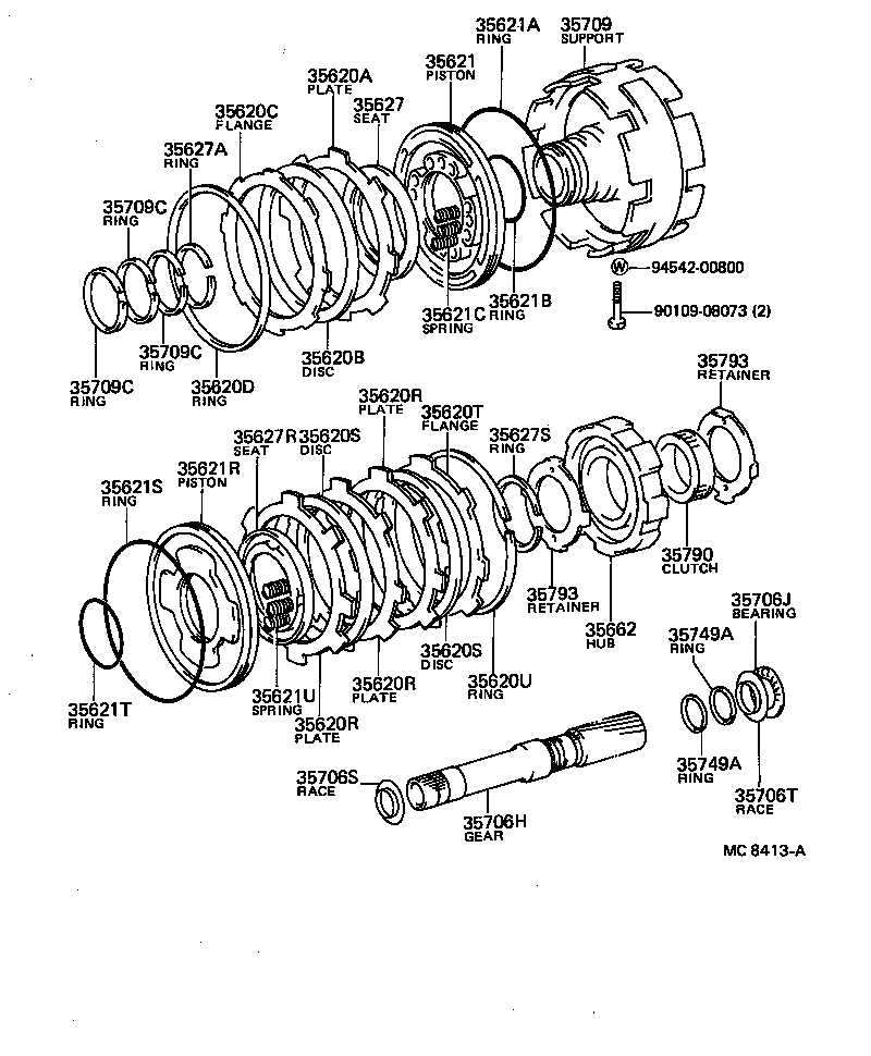  TERCEL |  CENTER SUPPORT PLANETARY SUN GEAR ATM