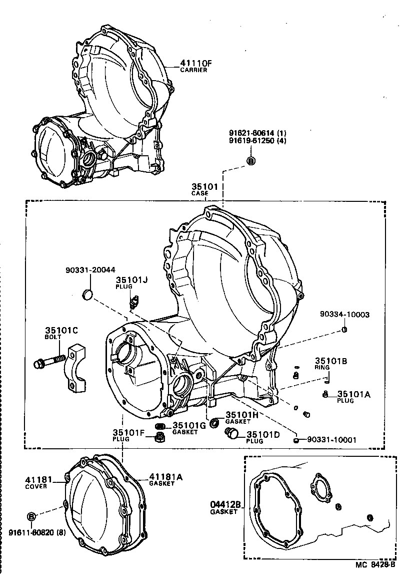  TERCEL |  FRONT AXLE HOUSING DIFFERENTIAL