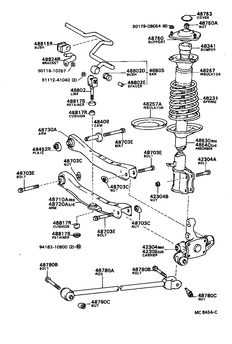  TERCEL |  REAR SPRING SHOCK ABSORBER
