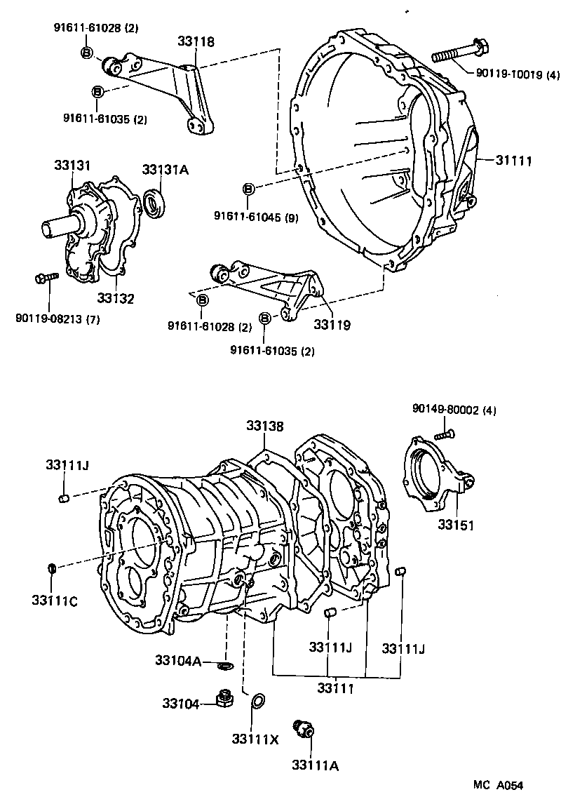  CROWN |  CLUTCH HOUSING TRANSMISSION CASE MTM