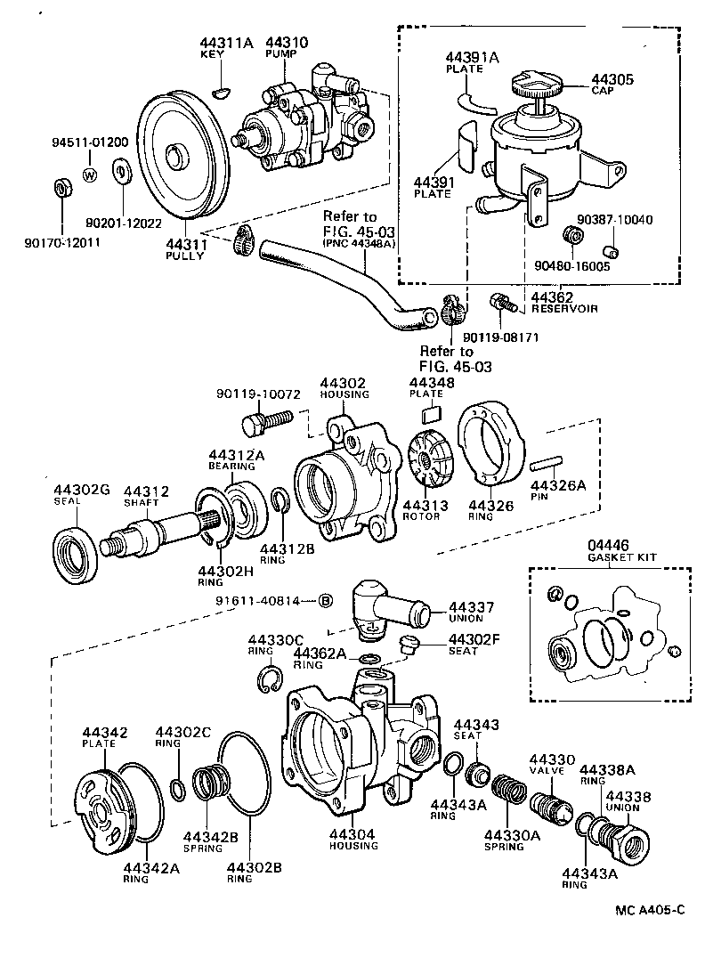  HILUX |  VANE PUMP RESERVOIR POWER STEERING