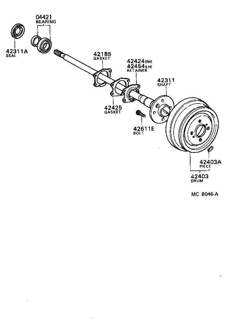  CRESSIDA |  REAR AXLE SHAFT HUB