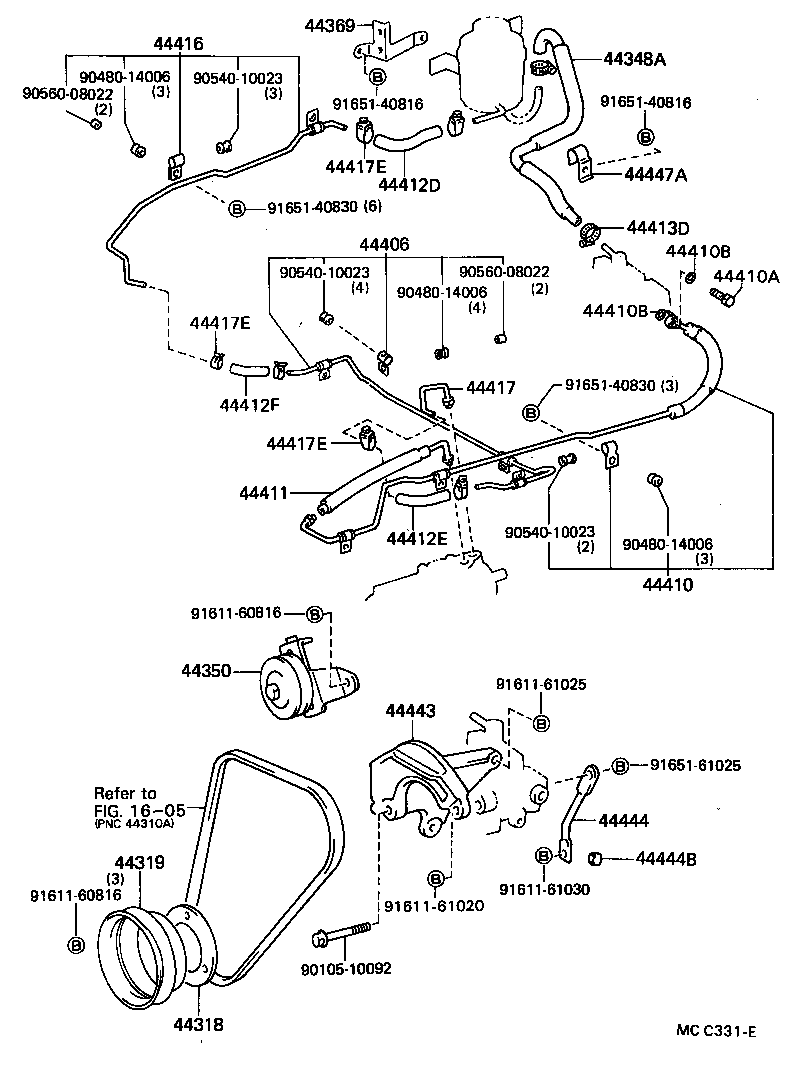  MODEL F |  POWER STEERING TUBE