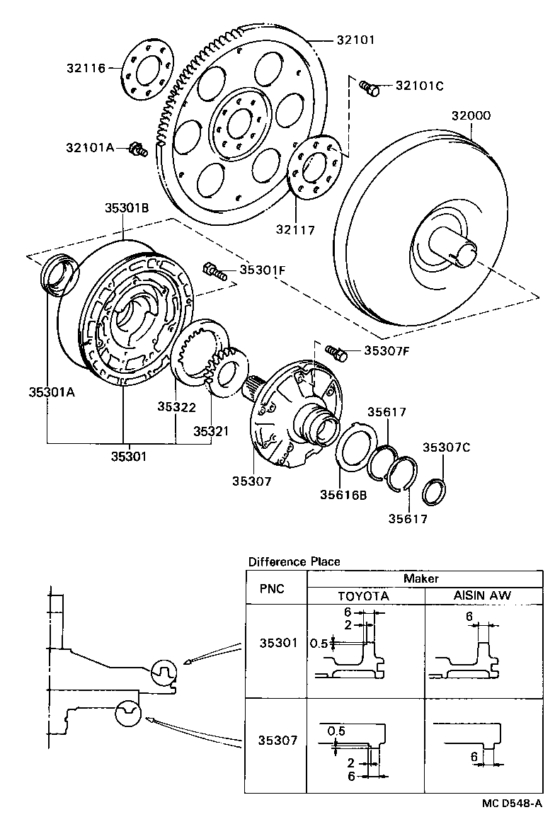  CAMRY |  TORQUE CONVERTER FRONT OIL PUMP CHAIN ATM