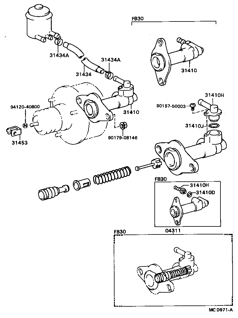  COASTER |  CLUTCH MASTER CYLINDER