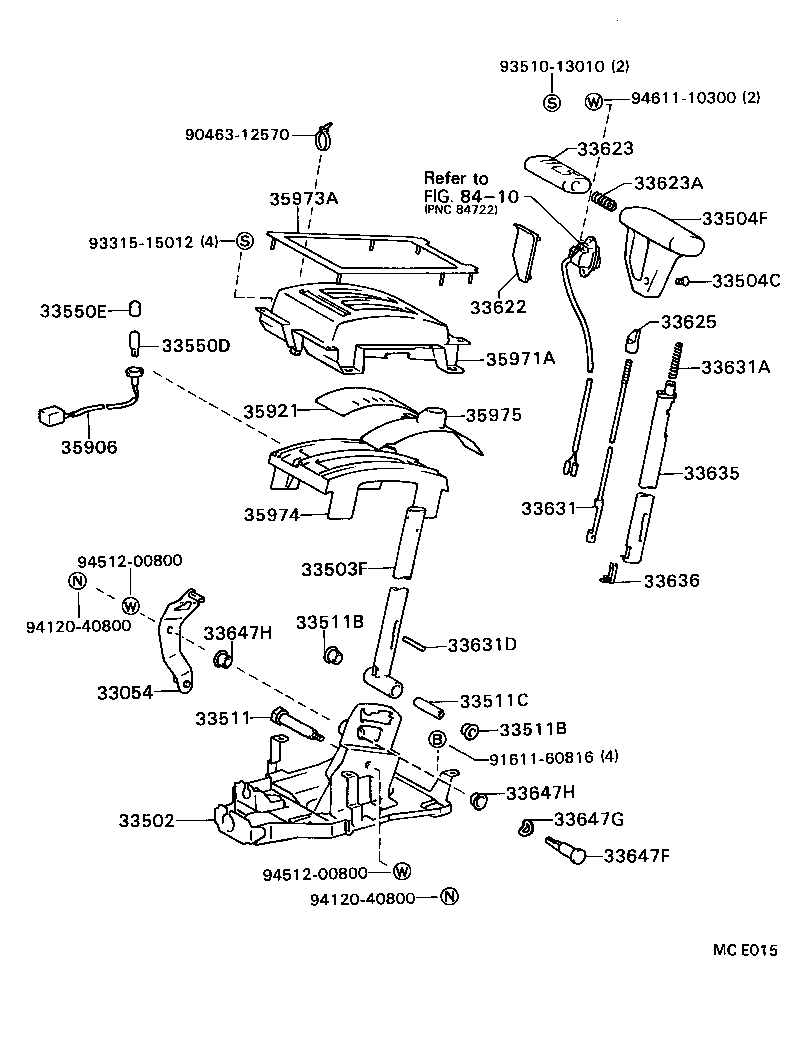  CAMRY |  SHIFT LEVER RETAINER