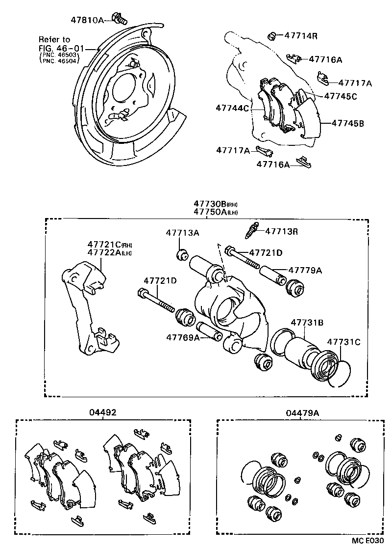  CAMRY |  REAR DISC BRAKE CALIPER DUST COVER