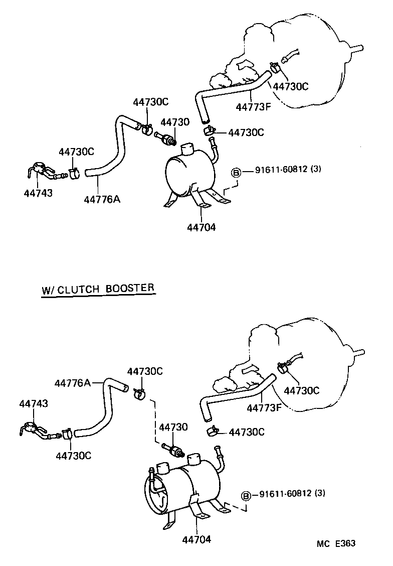  LAND CRUISER 60 |  BRAKE BOOSTER VACUUM TUBE