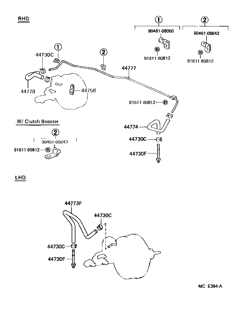  LAND CRUISER 60 |  BRAKE BOOSTER VACUUM TUBE
