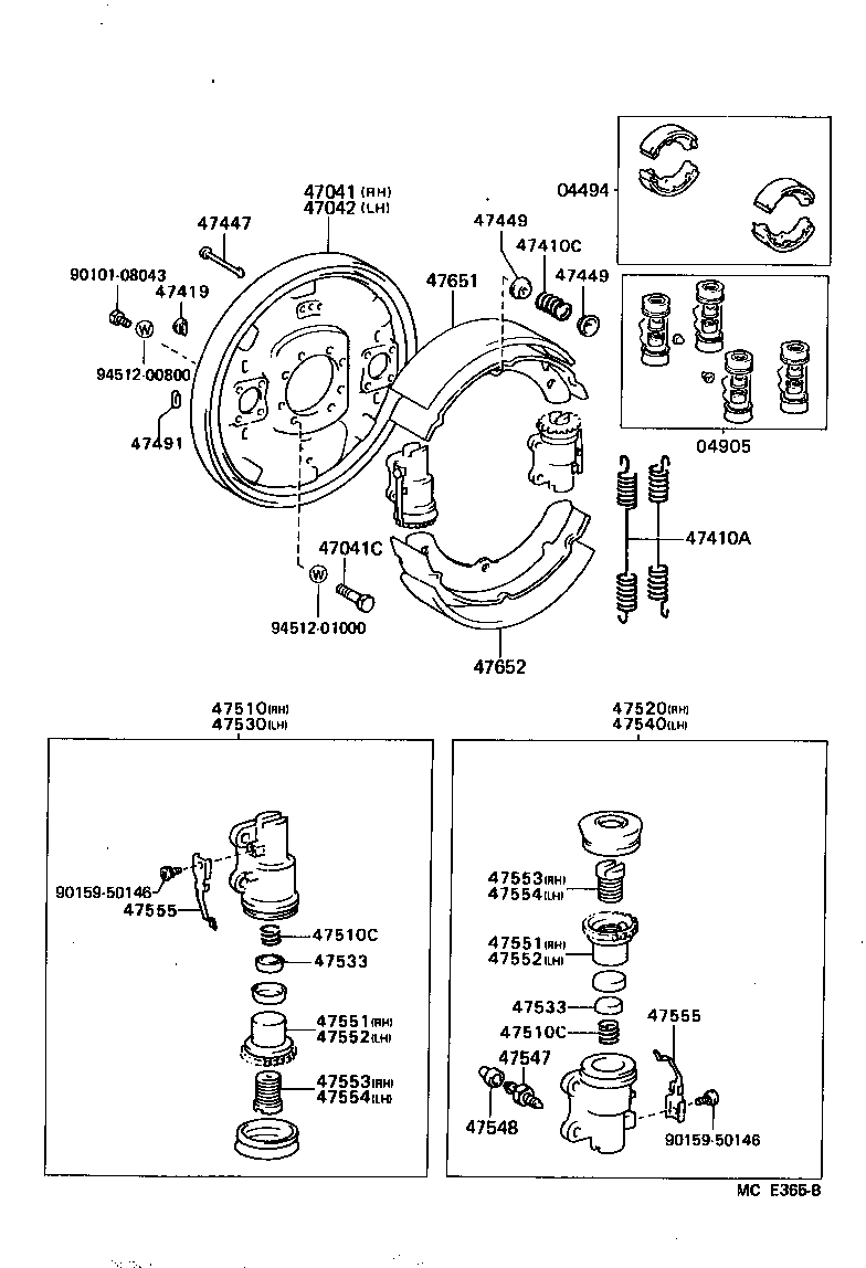  LAND CRUISER 60 |  FRONT DRUM BRAKE WHEEL CYLINDER BACKING PLATE