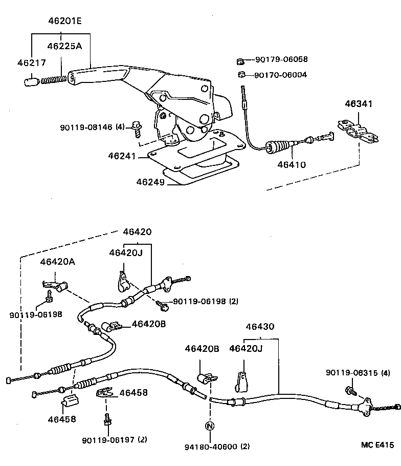  CELICA |  PARKING BRAKE CABLE