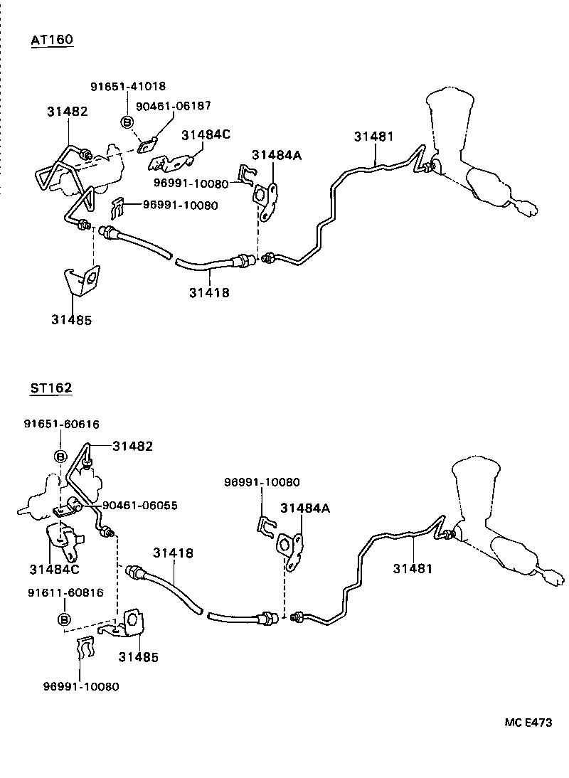  CELICA |  CLUTCH PEDAL FLEXIBLE HOSE