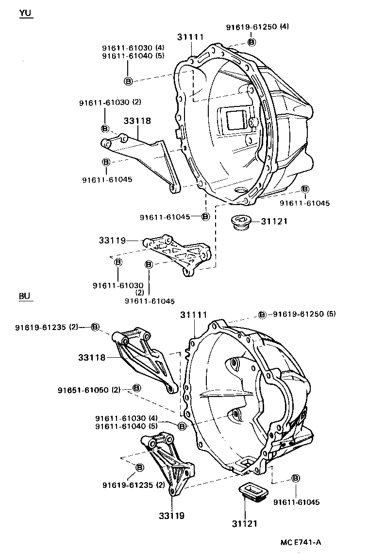  DYNA 200 |  CLUTCH HOUSING TRANSMISSION CASE MTM