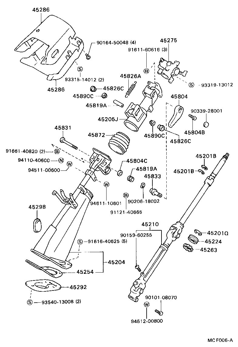  DYNA 200 |  STEERING COLUMN SHAFT
