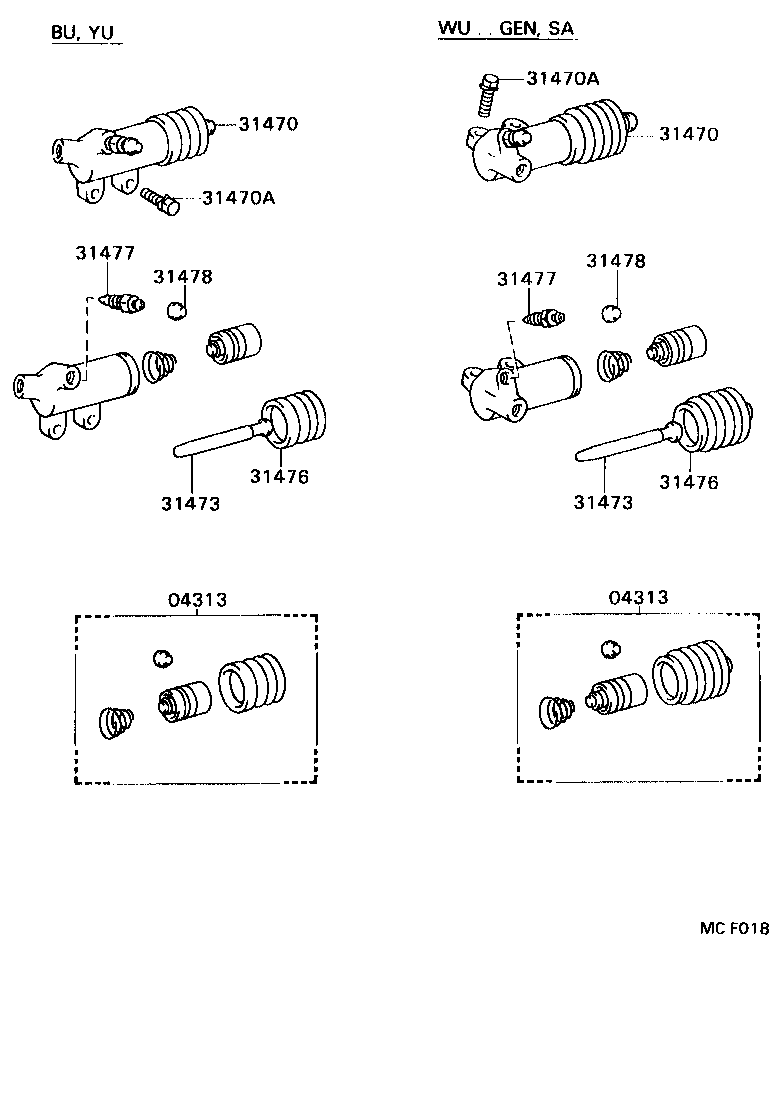  DYNA 200 |  CLUTCH RELEASE CYLINDER