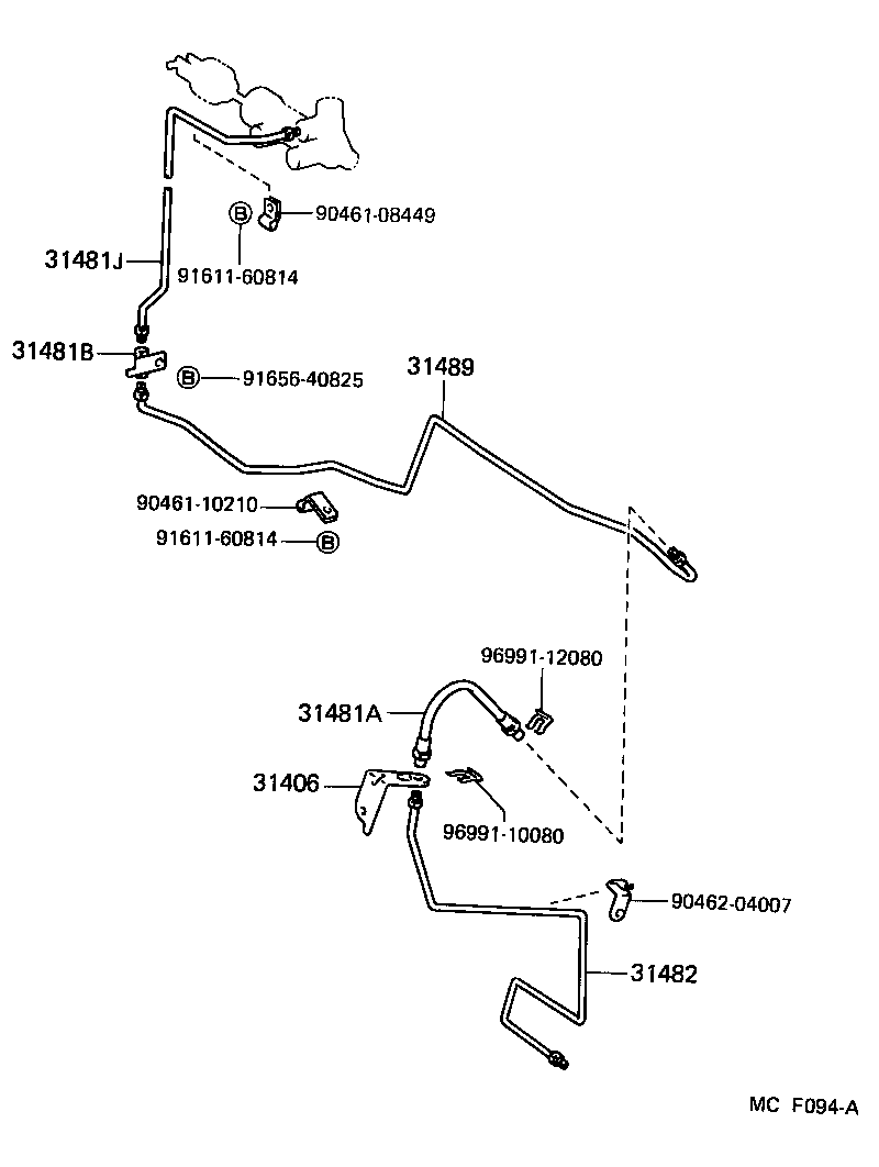  DYNA100 |  CLUTCH PEDAL FLEXIBLE HOSE