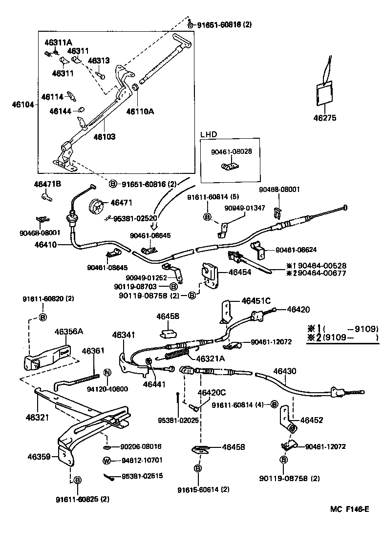  DYNA100 |  PARKING BRAKE CABLE
