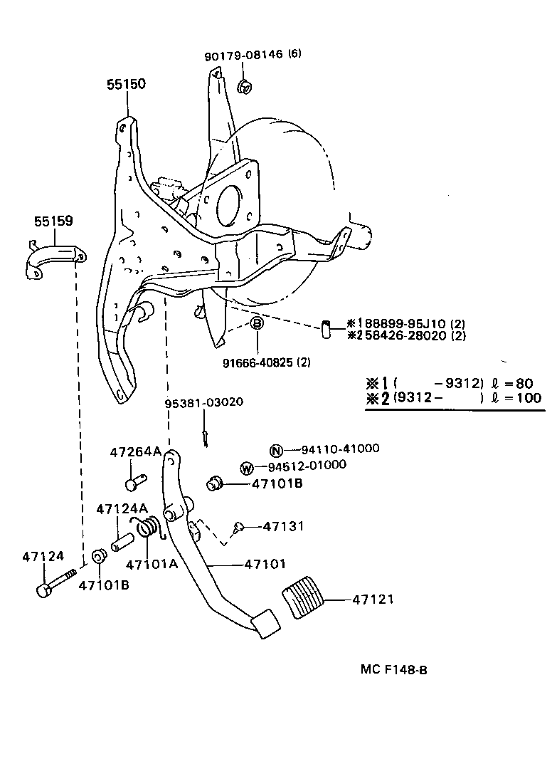  DYNA100 |  BRAKE PEDAL BRACKET