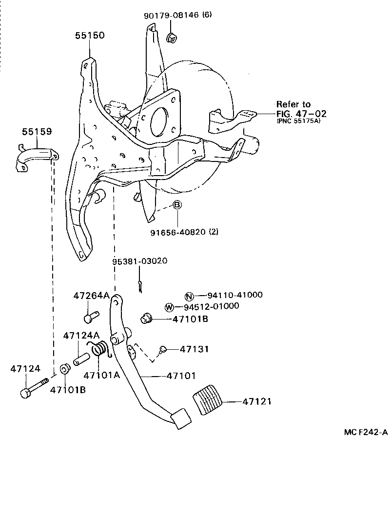  DYNA 200 |  BRAKE PEDAL BRACKET