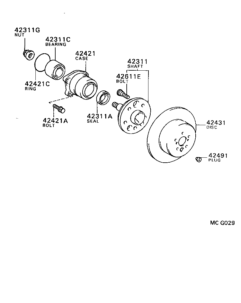  CAMRY |  REAR AXLE SHAFT HUB
