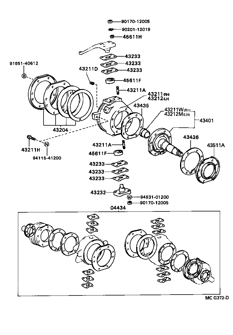 HILUX 4RUNNER 4WD | FRONT AXLE ARM STEERING KNUCKLE