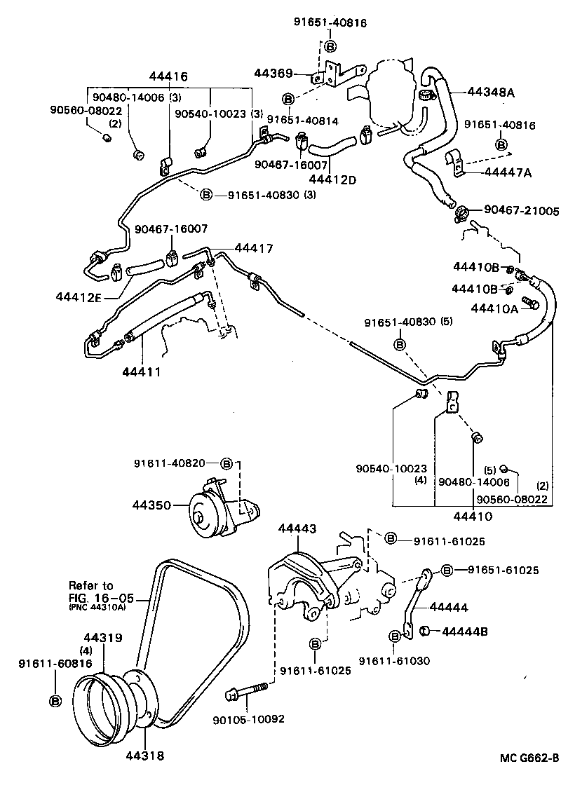  MODEL F |  POWER STEERING TUBE