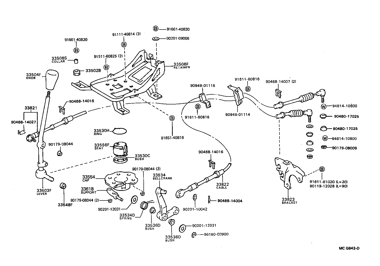  MODEL F |  SHIFT LEVER RETAINER
