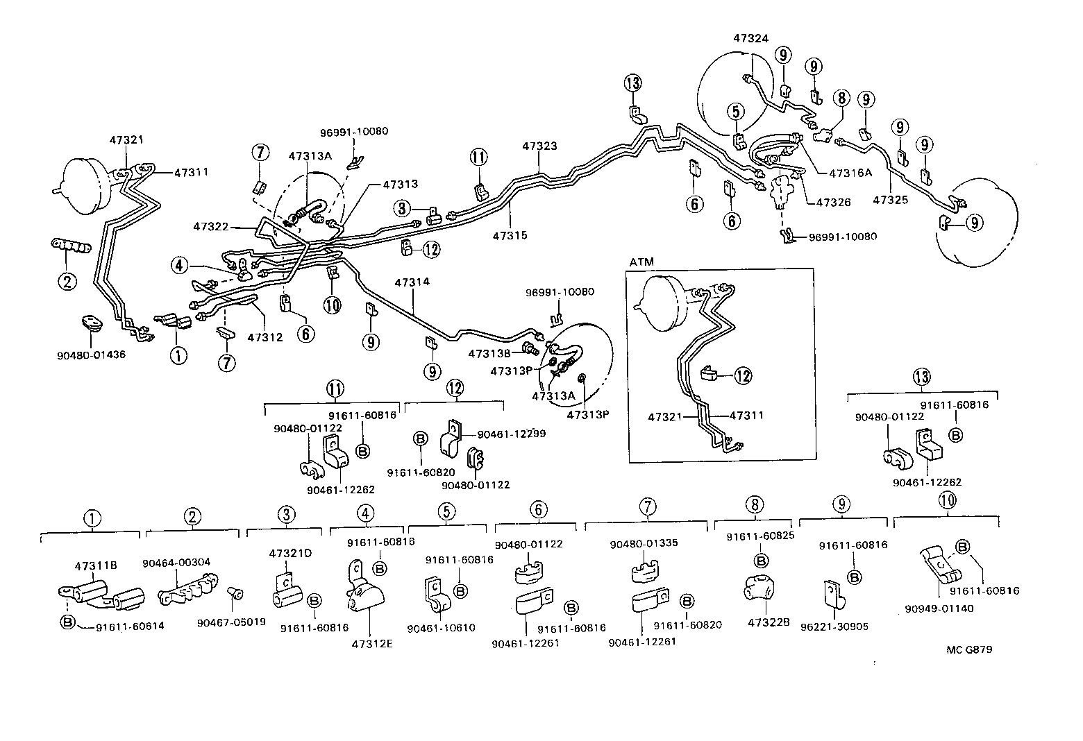  MODEL F |  BRAKE TUBE CLAMP
