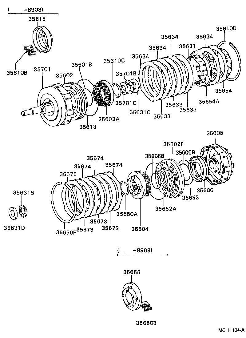  LITEACE |  BRAKE BAND MULTIPLE DISC CLUTCH ATM