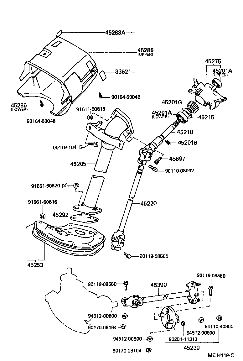  LITEACE |  STEERING COLUMN SHAFT