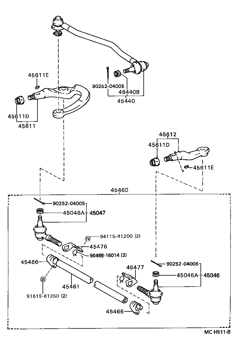  DYNA 200 |  FRONT STEERING GEAR LINK