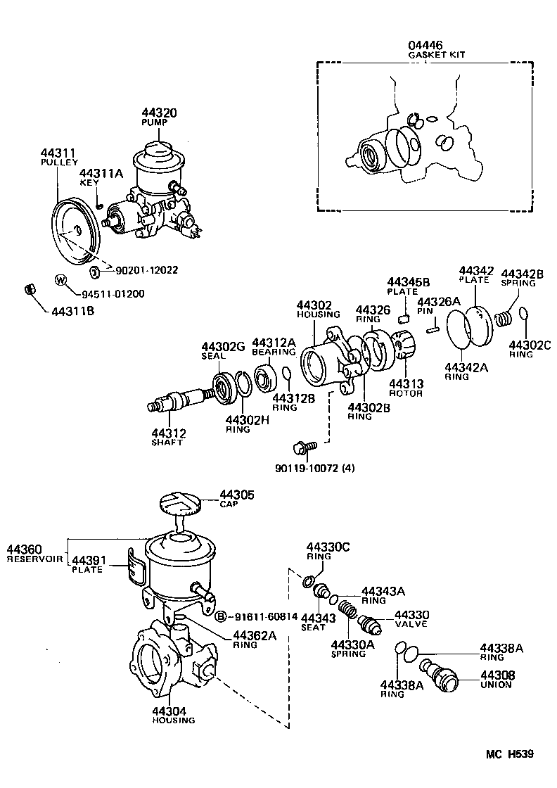  CROWN |  VANE PUMP RESERVOIR POWER STEERING
