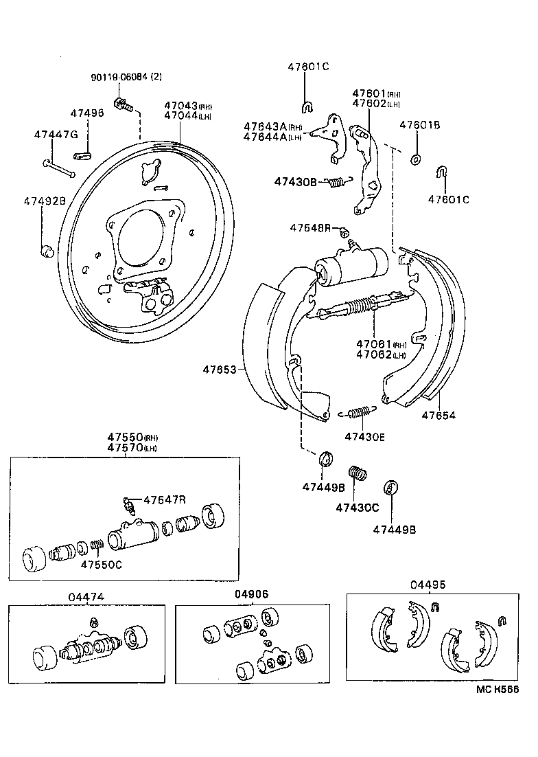  CELICA |  REAR DRUM BRAKE WHEEL CYLINDER BACKING PLATE