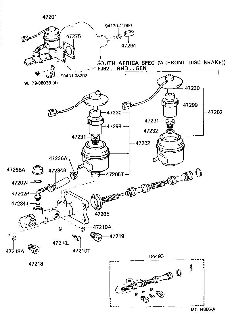  LAND CRUISER 60 |  BRAKE MASTER CYLINDER
