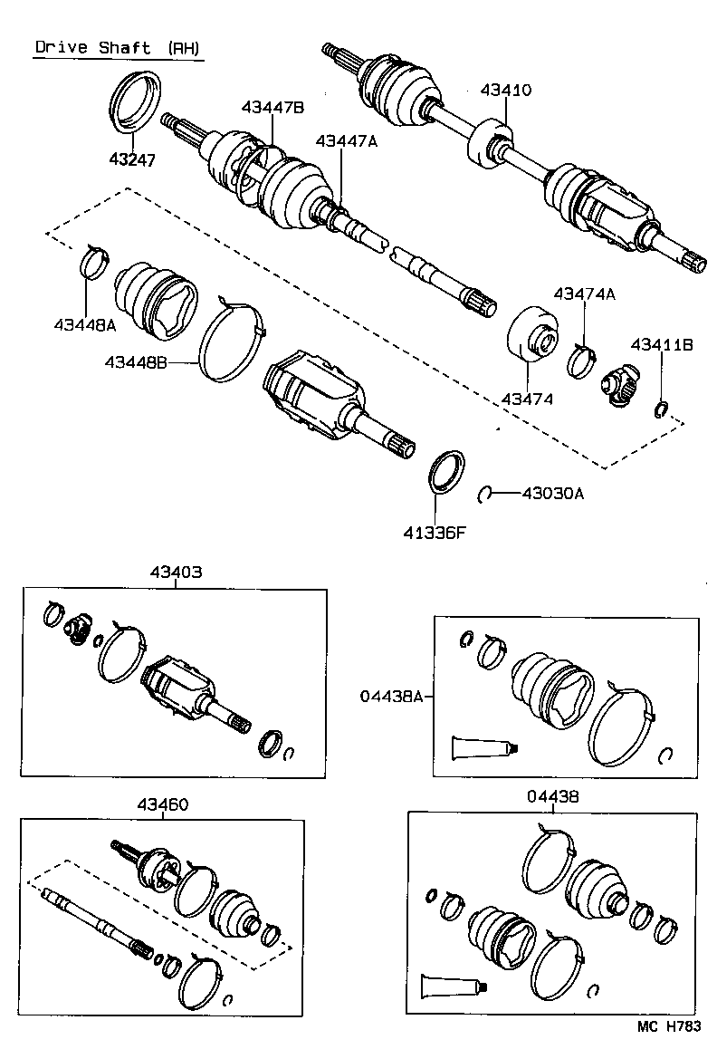  COROLLA CP HB |  FRONT DRIVE SHAFT
