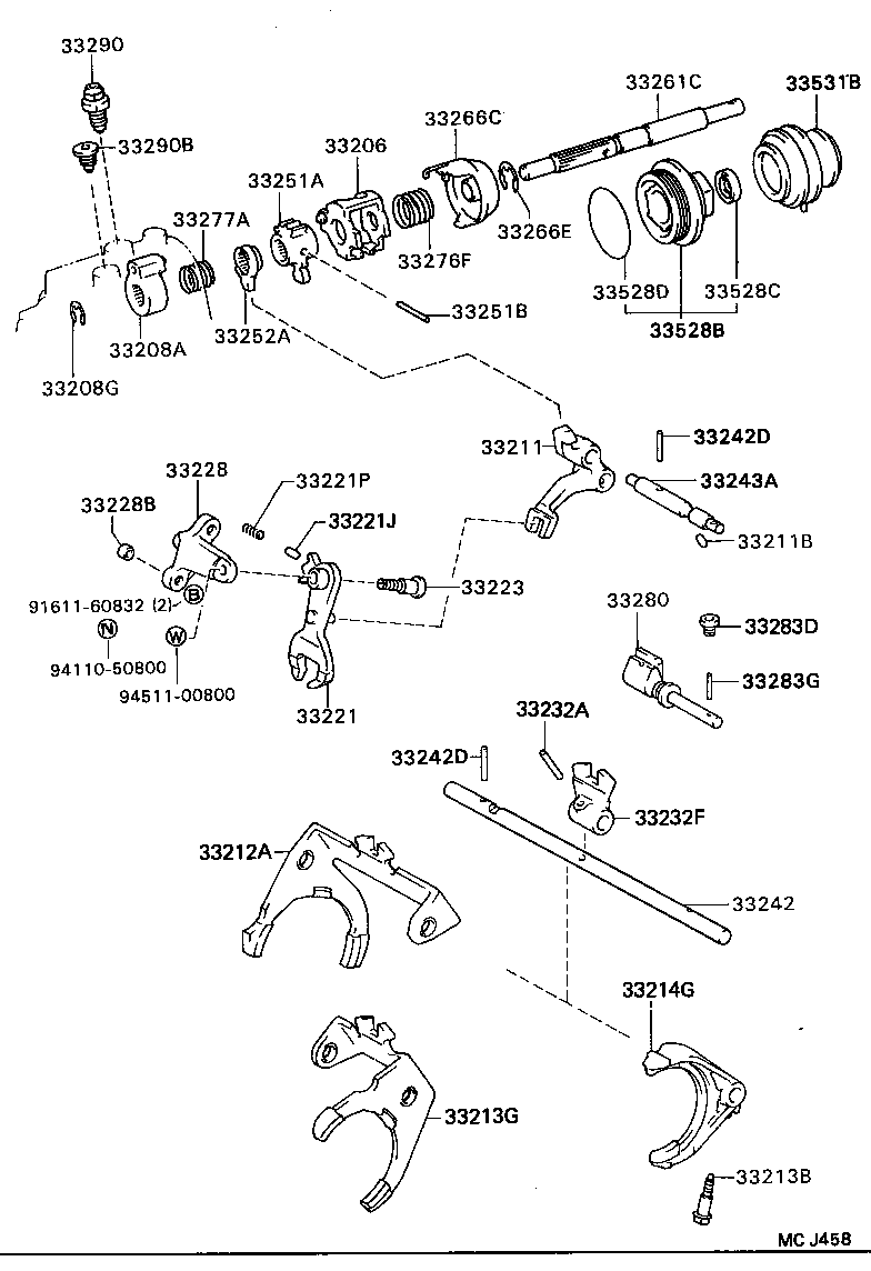 CELICA | GEAR SHIFT FORK LEVER SHAFT MTM