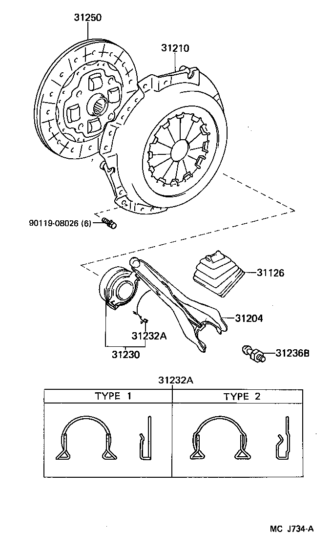  STARLET |  CLUTCH RELEASE FORK