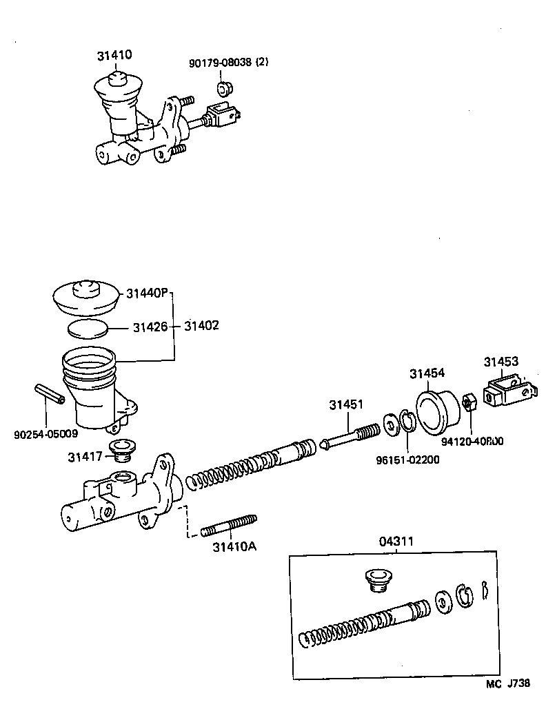  STARLET |  CLUTCH MASTER CYLINDER