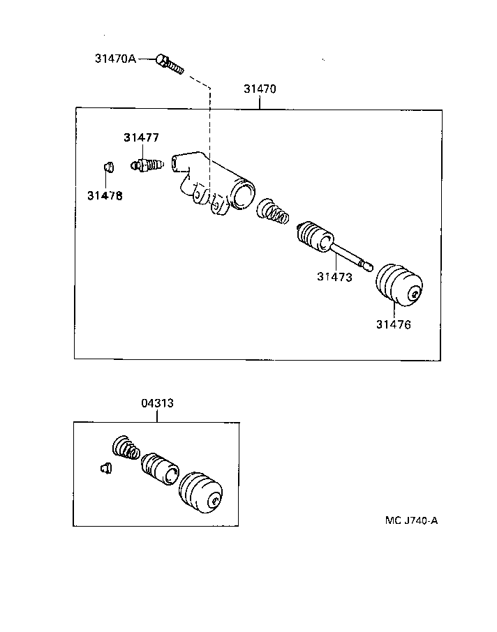  STARLET |  CLUTCH RELEASE CYLINDER