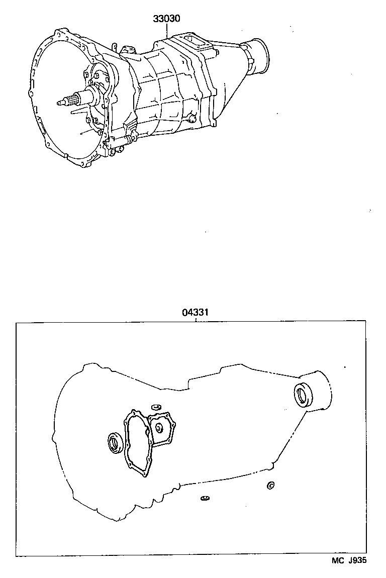  PREVIA |  TRANSAXLE OR TRANSMISSION ASSY GASKET KIT MTM