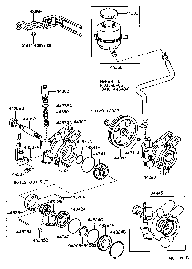  PASEO |  VANE PUMP RESERVOIR POWER STEERING