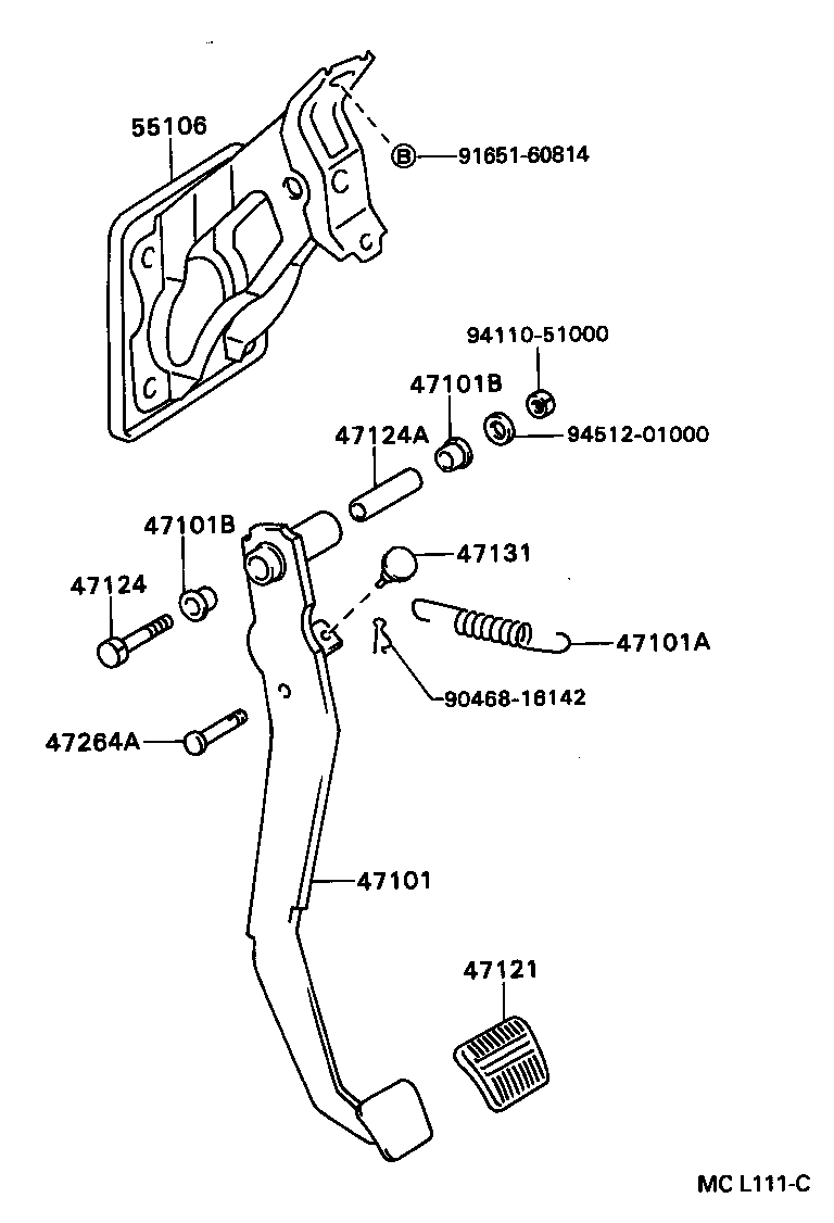  PASEO |  BRAKE PEDAL BRACKET