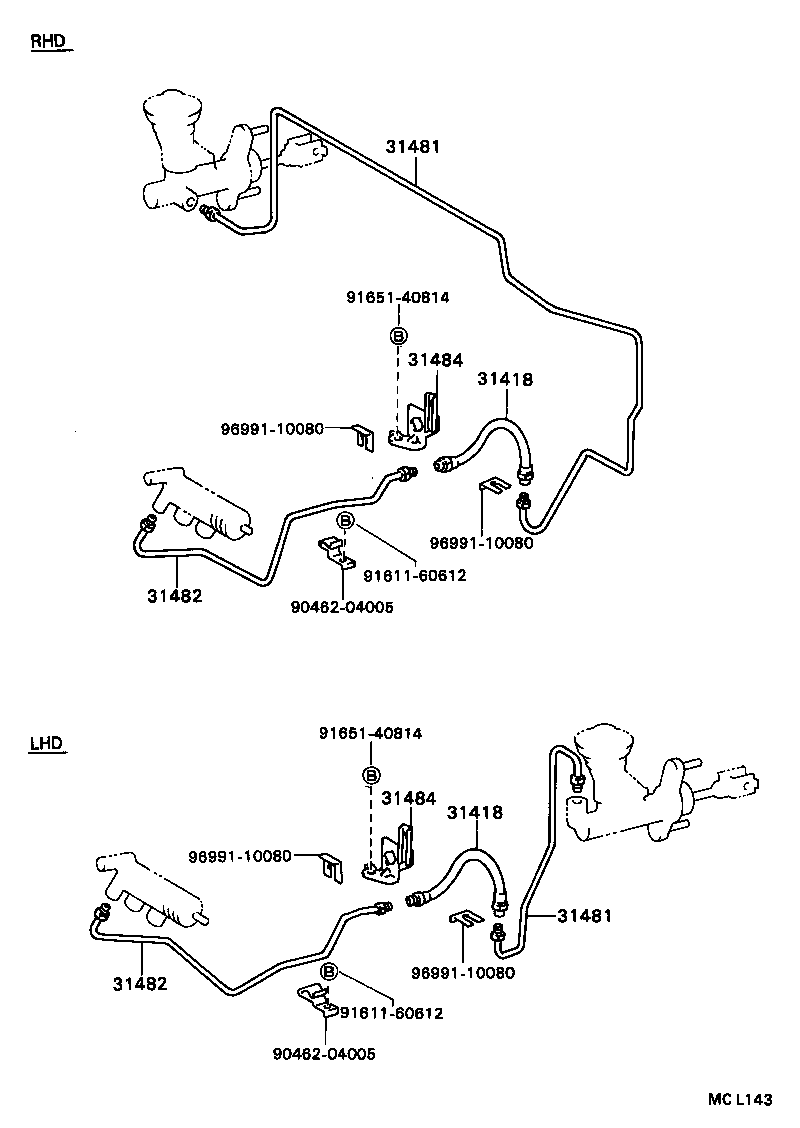  TERCEL |  CLUTCH PEDAL FLEXIBLE HOSE