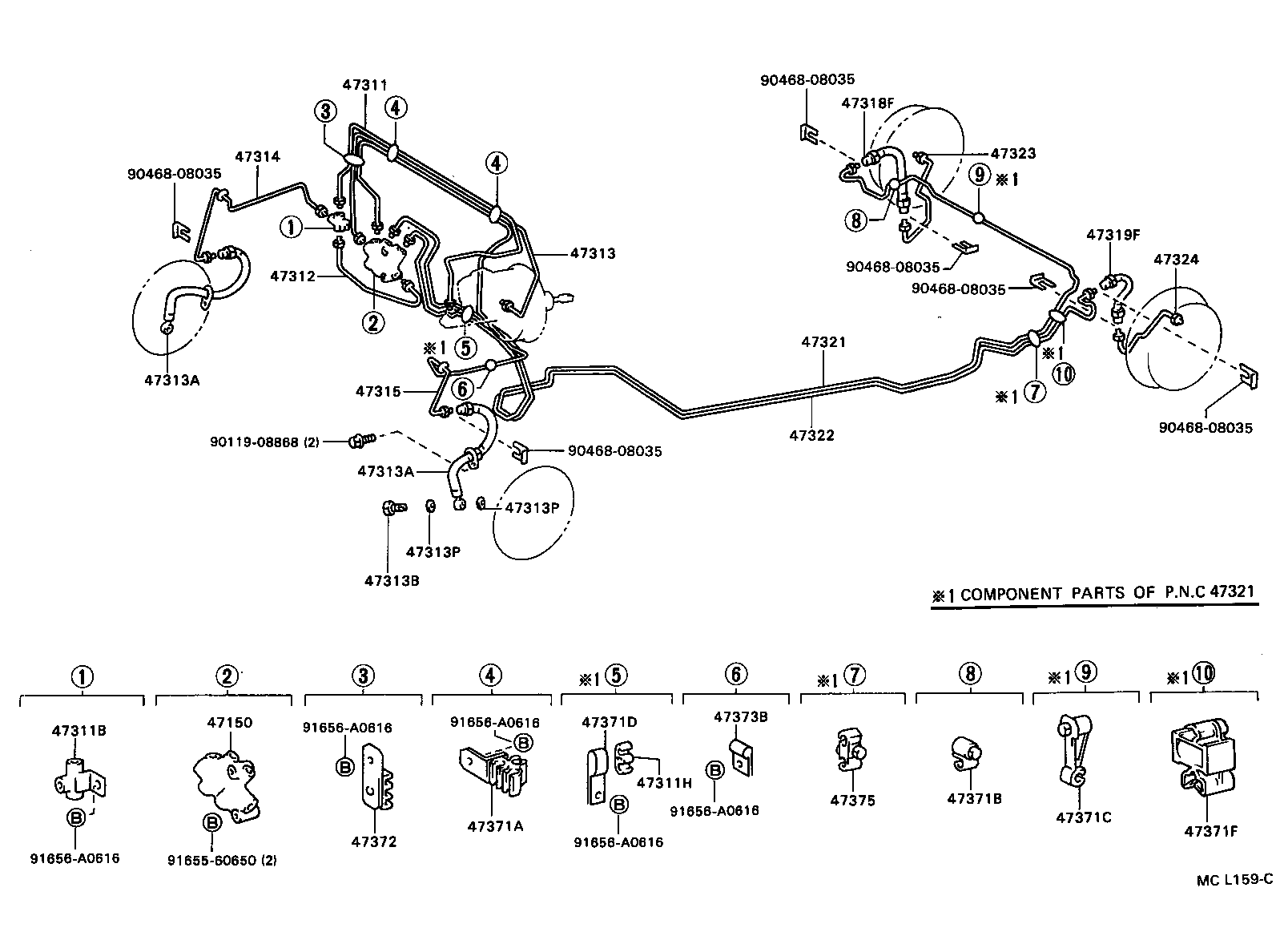  TERCEL |  BRAKE TUBE CLAMP