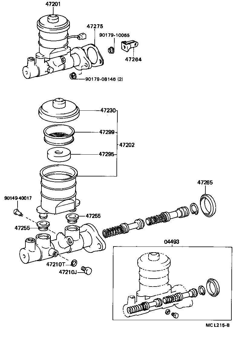  TERCEL |  BRAKE MASTER CYLINDER