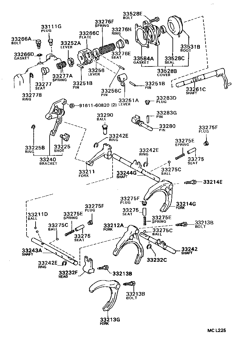  TERCEL |  GEAR SHIFT FORK LEVER SHAFT MTM