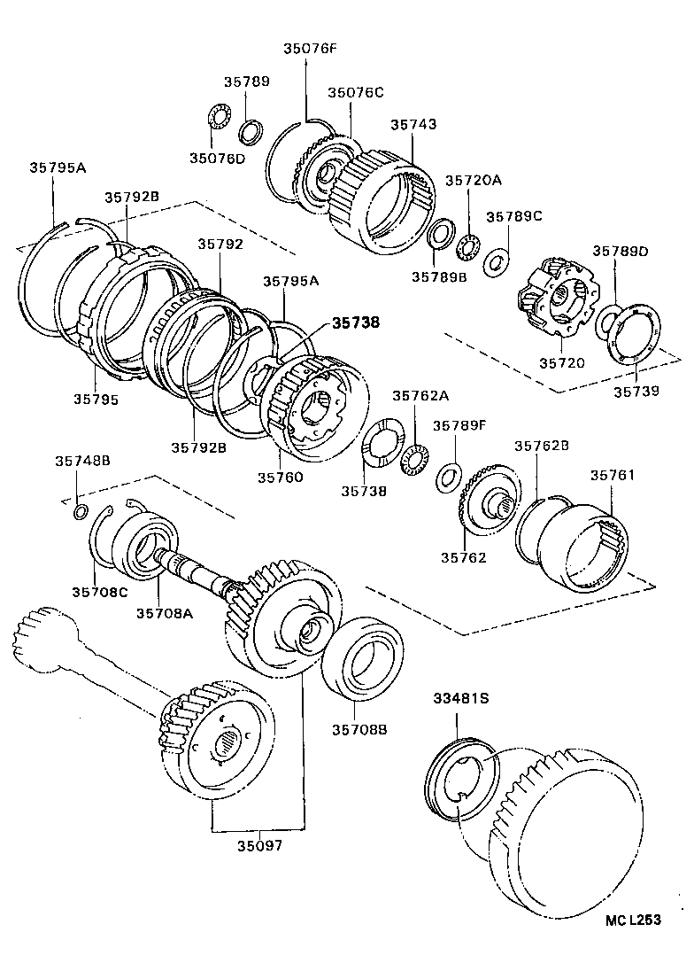  TERCEL |  PLANETARY GEAR REVERSE PISTON COUNTER GEAR ATM